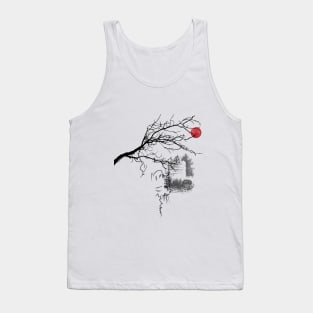 ' waiting until come back' sad cat art Tank Top